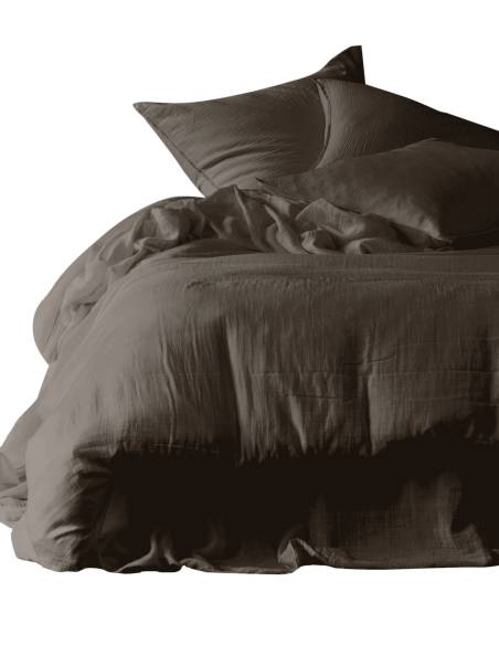 Drap housse coton DILI Harmony - Haomy Brownie