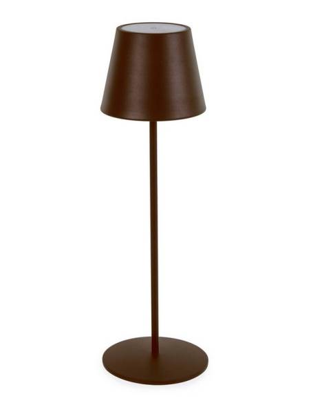 Lampe rechargeable en métal ETNA marron