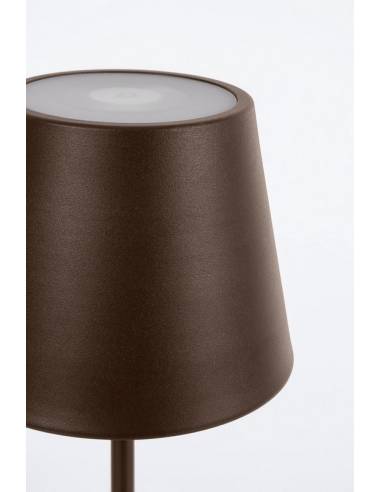 Lampe rechargeable en métal ETNA marron