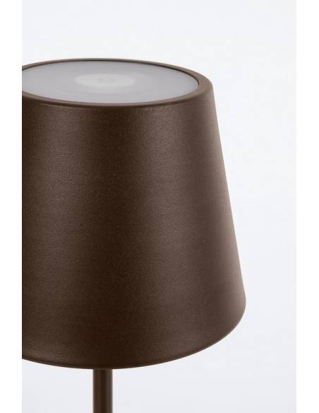 Lampe rechargeable en métal ETNA marron