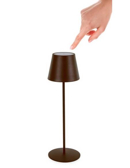 Lampe rechargeable en métal ETNA marron