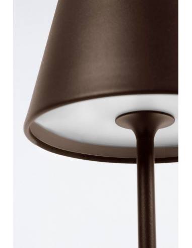 Lampe rechargeable en métal ETNA marron