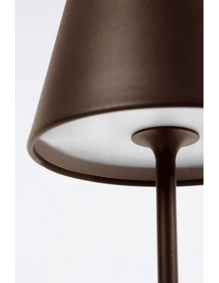 Lampe rechargeable en métal ETNA marron