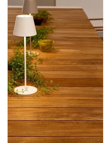 Lampe rechargeable en métal ETNA blanche