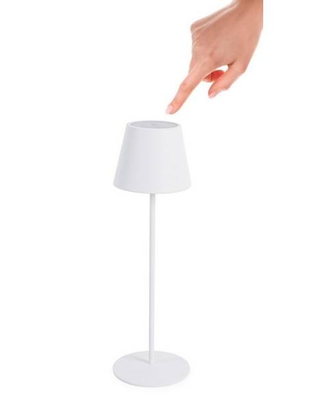 Lampe rechargeable en métal ETNA blanche