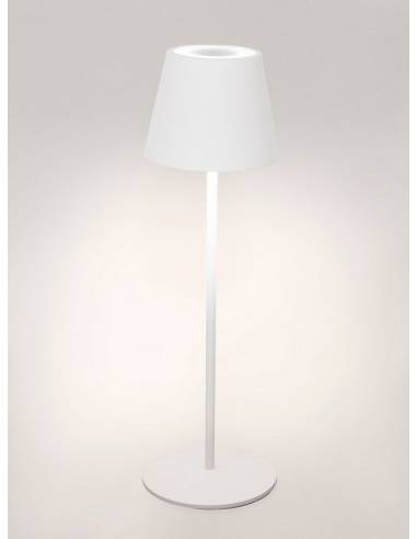 Lampe rechargeable en métal ETNA blanche