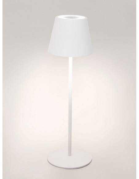 Lampe rechargeable en métal ETNA blanche