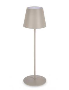 Lampe rechargeable en métal ETNA taupe
