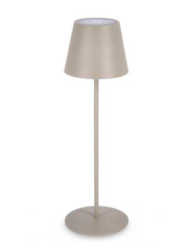 Lampe rechargeable en métal ETNA taupe