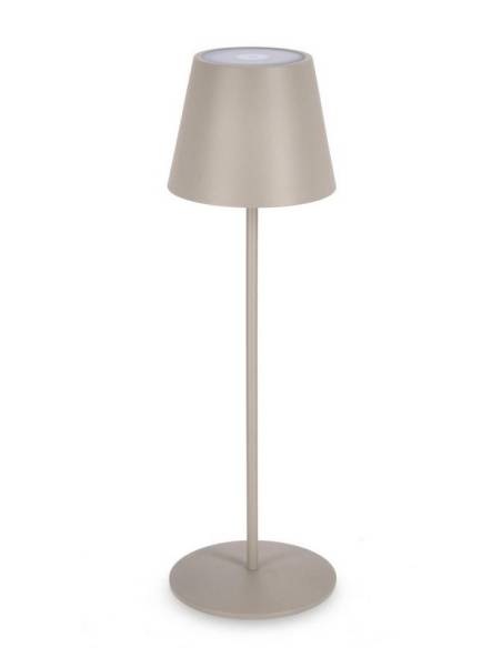Lampe rechargeable en métal ETNA taupe