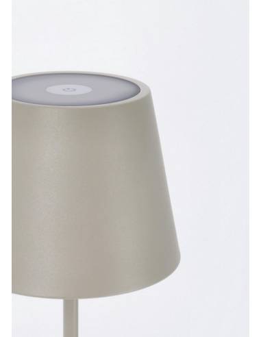 Lampe rechargeable en métal ETNA taupe