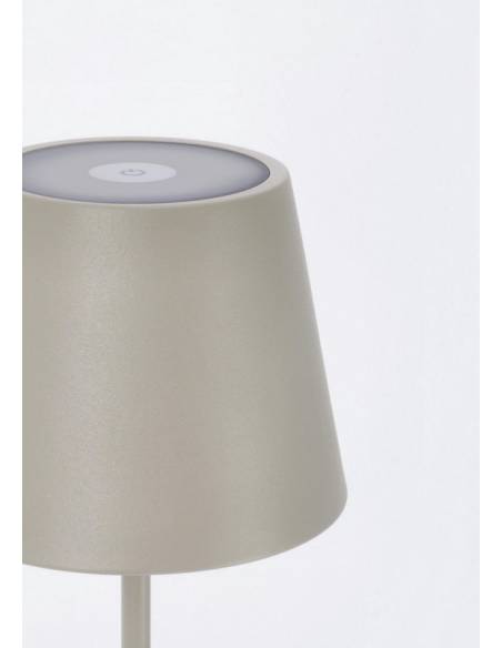 Lampe rechargeable en métal ETNA taupe