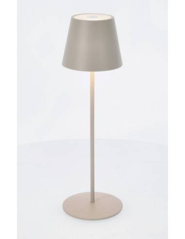 Lampe rechargeable en métal ETNA taupe