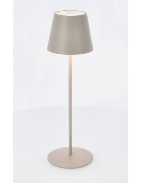 Lampe rechargeable en métal ETNA taupe
