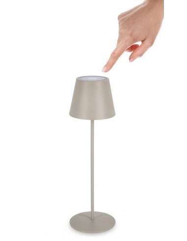 Lampe rechargeable en métal ETNA taupe