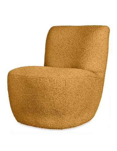 Fauteuil EVE bouclette ocre