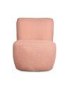 Fauteuil EVE bouclette rose poudré
