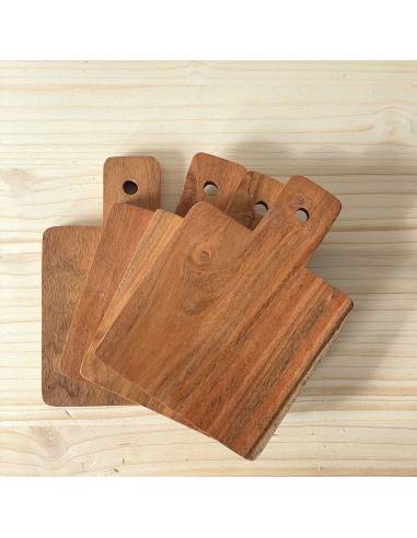 Planche de présentation carrée en bois