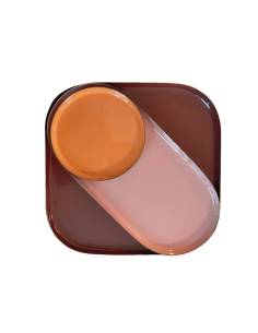 Set de 3 plateaux émaillé orange