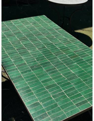 Table d'extérieur mosaïque ZELLIGE verte