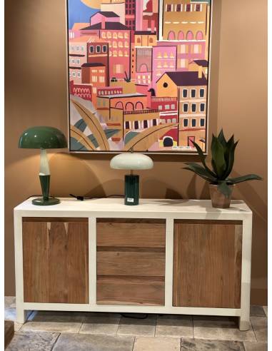Buffet bois et blanc COMINO