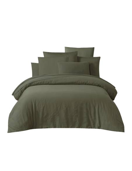 Taie d'oreiller en satin de coton lavé TALOA Harmony - Haomy