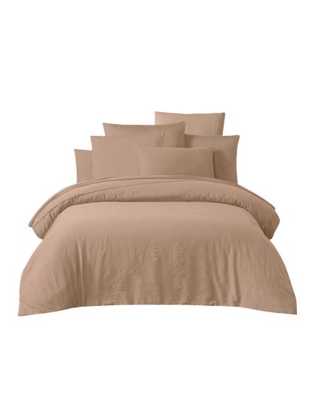 Drap plat en satin de coton lavé TALOA Harmony - Haomy