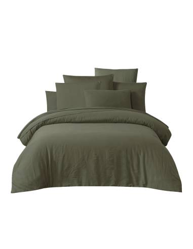 Drap housse en satin de coton lavé TALOA Harmony - Haomy