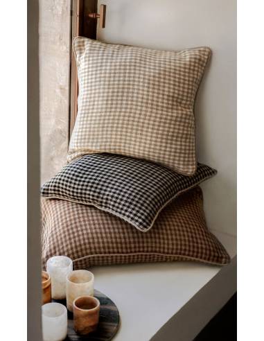 Housse de coussin en lin lavé PIANA Harmony - Haomy