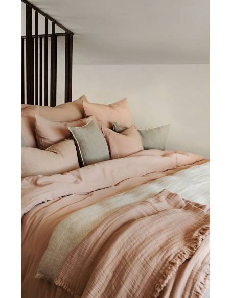 Drap plat en satin de coton lavé TALOA Harmony - Haomy