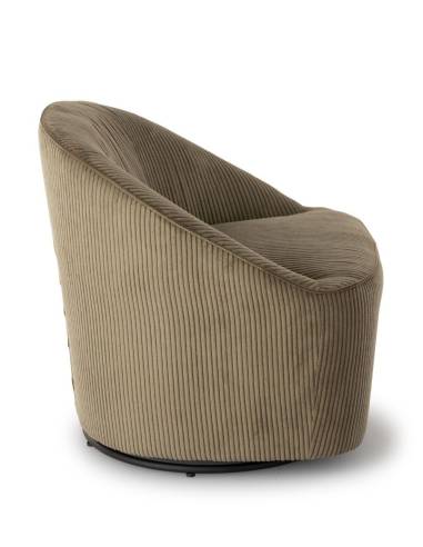 Fauteuil velours côtelé pivotant VIBY