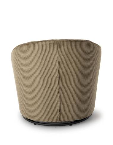 Fauteuil velours côtelé pivotant VIBY