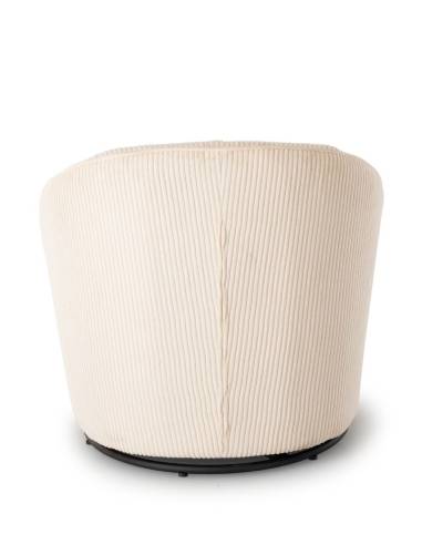 Fauteuil velours côtelé pivotant VIBY