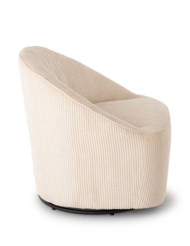 Fauteuil velours côtelé pivotant VIBY