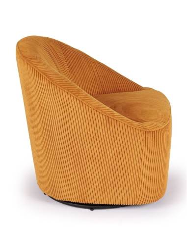 Fauteuil velours côtelé pivotant VIBY