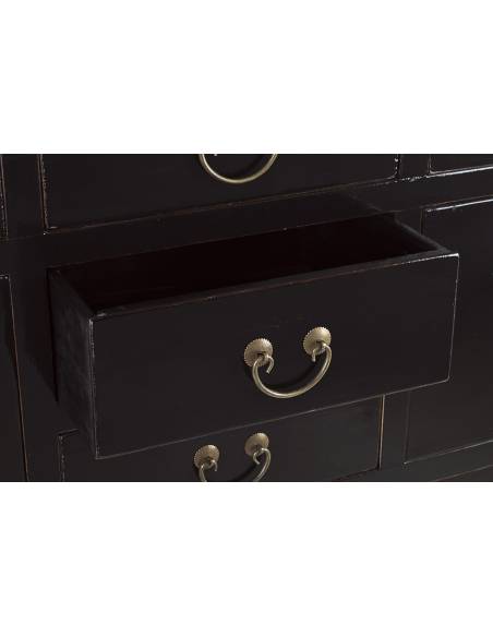 Console 4 volets 5 tiroirs JINAN noire