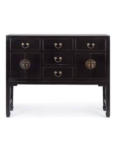 Console 4 volets 5 tiroirs JINAN noire 2