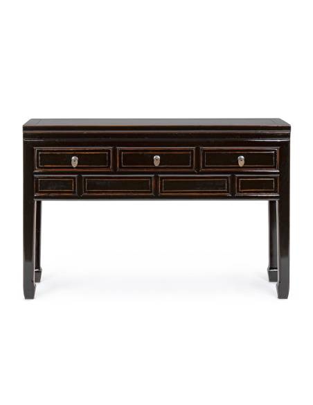 Console 3 tiroirs JINAN noire | La Madeleine Déco
