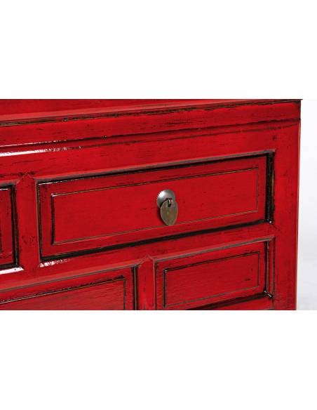 Console 3 tiroirs JINAN rouge