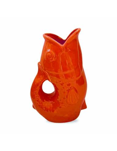 Vase pichet en céramique POISSON orange