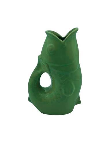Vase pichet en céramique POISSON vert