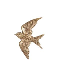 Déco murale dorée oiseau