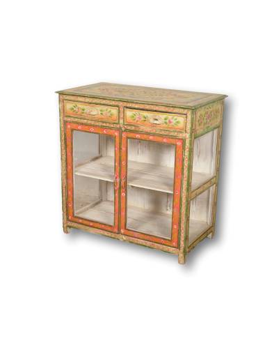 Buffet vitré à motifs floraux – Alliez beauté et fonctionnalité