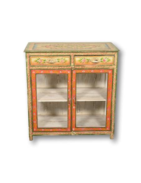 Buffet vitré à motifs floraux – Alliez beauté et fonctionnalité