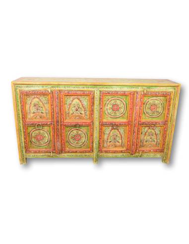 Buffet bois motifs floraux – Élégance et praticité pour votre intérieur