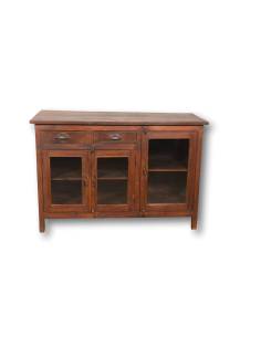 Bahut en bois 3 tiroirs et 2 portes - Rangement pratique et élégant 2