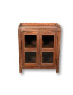 Petit meuble bois 2 portes vitrées – Élégance et rangement compact 2
