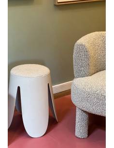 Tabouret pouf bouclette GARDENIA 2