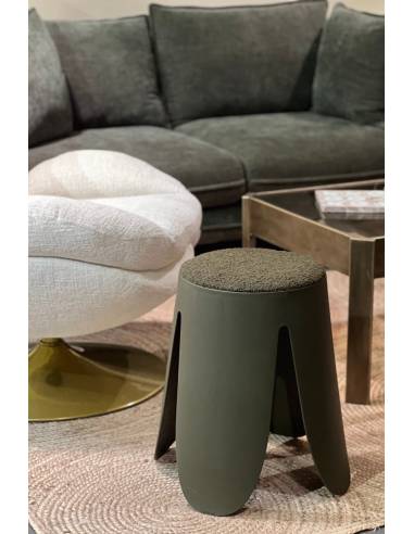 Tabouret pouf bouclette GARDENIA