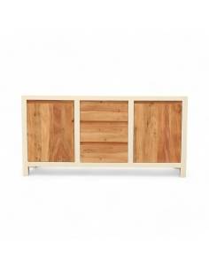 Buffet bois d’acacia et effet béton RHENEE 2